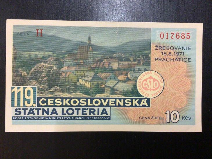 119. Československá státní loterie 1971 - série H