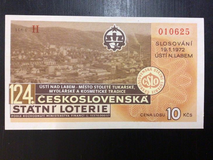 124. Československá státní loterie 1972 - série H