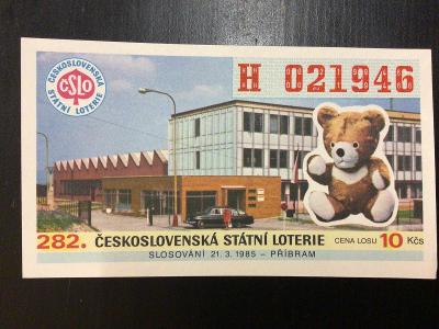 282. Československá státní loterie 1985 - série H
