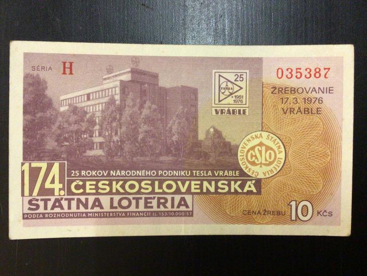 174. Československá státní loterie 1976 - série H - Sběratelství