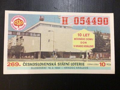 269. Československá státní loterie 1984 - série H