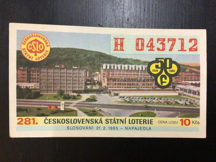 281. Československá státní loterie 1985 - série H - Sběratelství