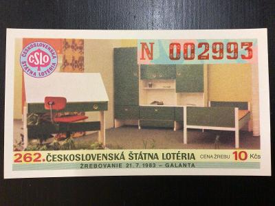 262. Československá státní loterie 1983 - série N