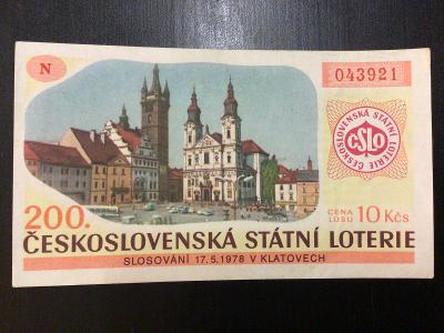 200. Československá státní loterie 1978 - série N