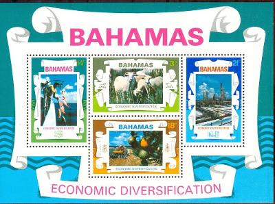 Bahamy, 1975, Ekonomická odvětví, neražený, 