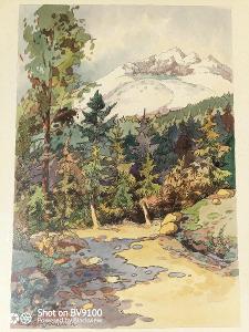Karel Toman 1936 , gerlachovský štít, Krásný akvarel