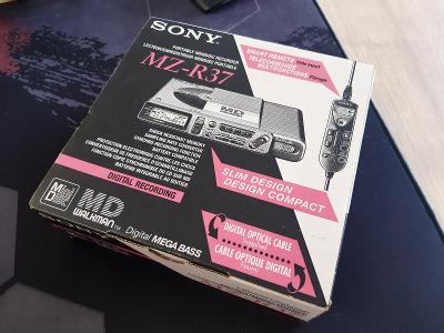 Nový a nepoužitý MD přehrávač Sony MZ-R37, orig, BOX s příslušenstvím!