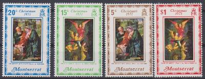 Montserrat 1971, kompl. serie Vánoce, umění, svěží
