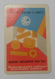 Malý papírový kapesní kalendář ČS průmysl trvanlivého pečiva 1965