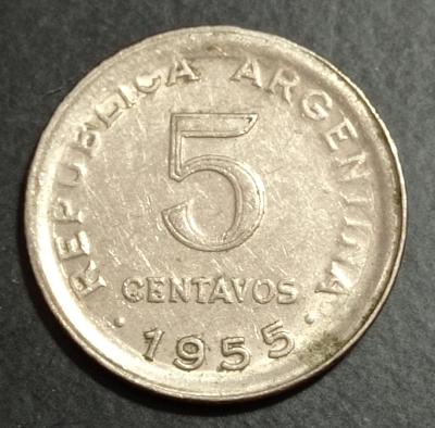 Argentina 5 centavos 1955 KM# 50