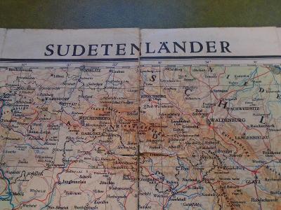 Stara Mapa SUDETEN LANDER 1942