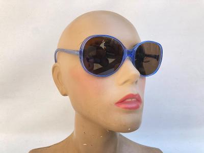 Retro / vintage dámské sluneční brýle ČSSR - modré se skly 