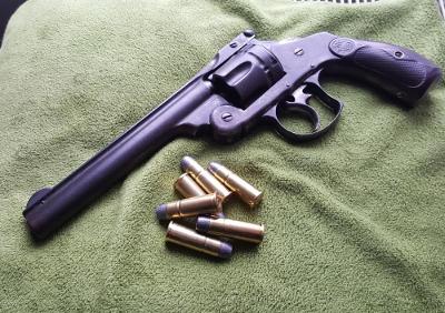 Revolver Smith-Wesson Frontier cal.44-40 DA 1880 Hezký původní stav   