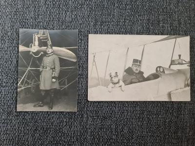 2x fotopohlednice Rakouský stíhací letec 1.sv. válka