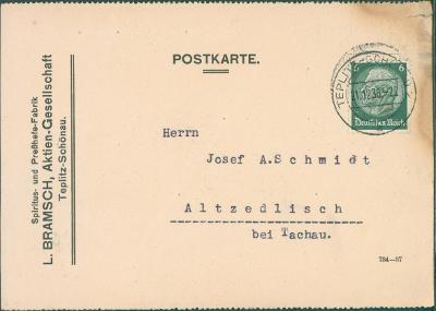 10B4802 Lístek L. Bramsch Teplice - J. Schmidt Staré Sedliště