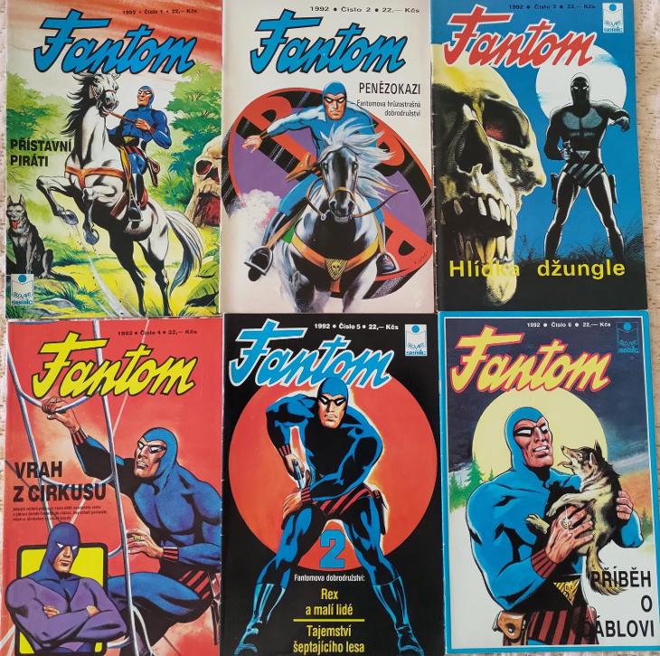Komiks Fantom čísla 1-6 z roku 1992 - Knihy a časopisy
