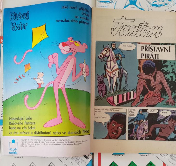 Komiks Fantom čísla 1-6 z roku 1992 - Knihy a časopisy