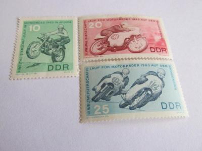 Známky DDR 1963, Motocykly, Sport a závody