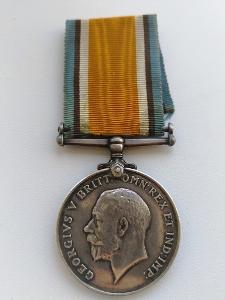 Medaile Anglie, Ag - Pamětní medaile 1914-1918, se jménem na hraně