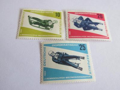 Známky DDR 1966, Zimní sporty, Saně