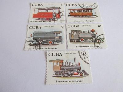 Známky Kuba 1980, Lokomotivy, Železnice