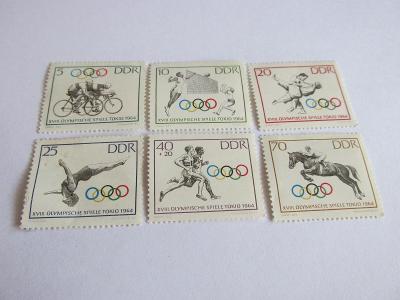 Známky DDR 1964, XVIII. OH Tokio 64