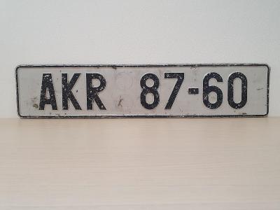 Stará registrační značka SPZ RZ - AKR