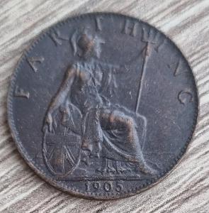 ANGLIE FARTHING 1905 VF