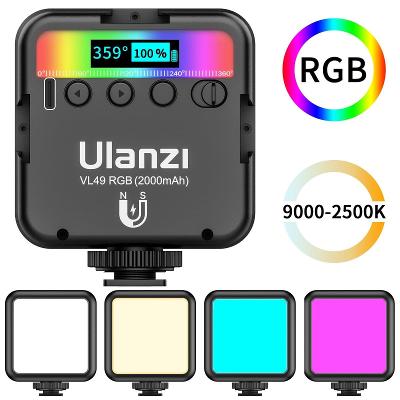 Ulanzi VL49 RGB bílé + barevné foto video světlo 60 LED 2500-9000K AKU