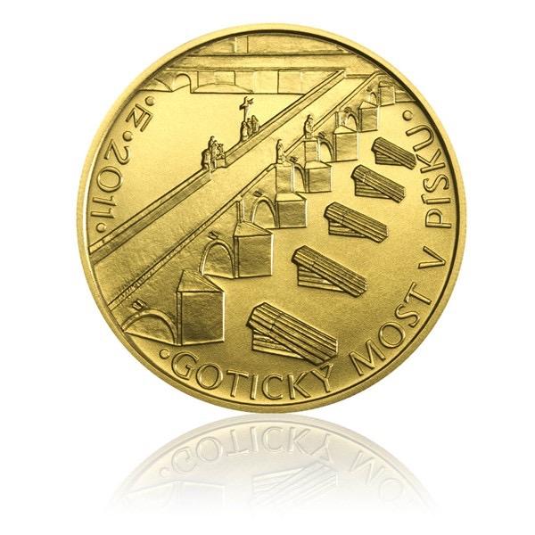 Zlatá minca 2010 € 2011 Gotický most v Piesku stand - Numizmatika