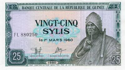 Guinea - bankovka v perfektním stavu!