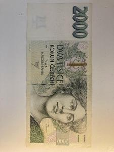 Bankovka 2000kč, rok 1996, serie A11