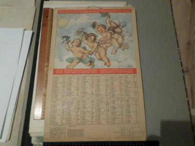 M.F.Kvěchová-"Povětrnostní kalendář Thymolinu 1948,46x31,závěs