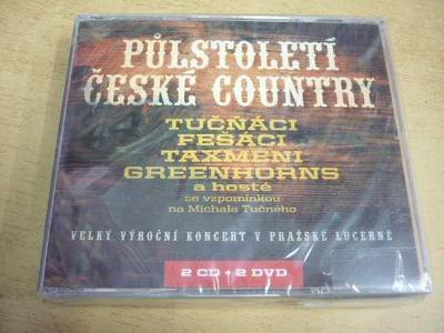 2 CD + 2 DVD PŮLSTOLETÍ ČESKÉ COUNTRY Tučňáci, Fešáci, Greenhorns NOVÉ
