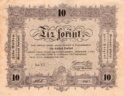 Maďarská bankovka v krásném stavu z r. 1848.