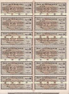 Účet, Akciový kupon, 1914-1923