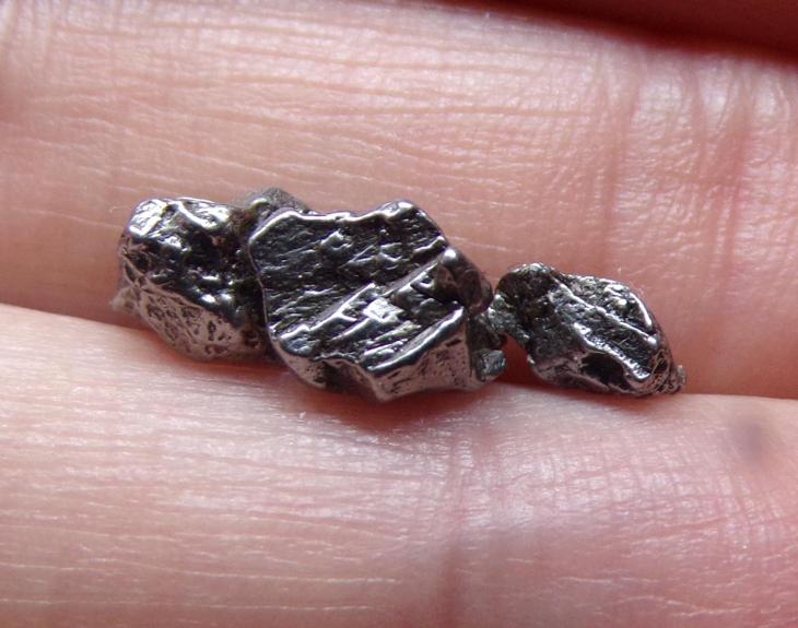 Meteorit - 3x - Campo del Cielo - Argentina - Chaco 2,01  g - TOP