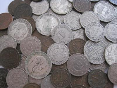 88 kusů RAKOUSKO-UHERSKÝCH mincí z období 1892-1918 i stříbro!