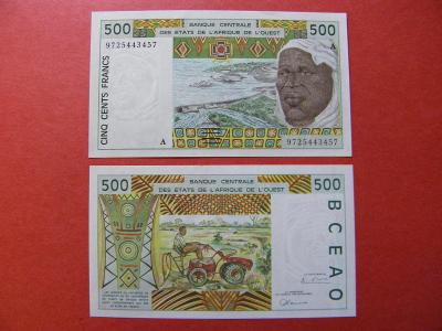500 Francs 1997 West Afr. States - Ivory Coast - P110Ag - UNC - /K199/