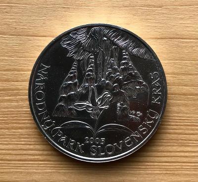 Stříbrná mince 500 SK 2005 - OCHRANA PŘÍRODY A KRAJINY –Slovenský kras