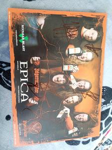 Autogramy metalových kapel (Epica, Saxon, Primordial, Tryptikon...)