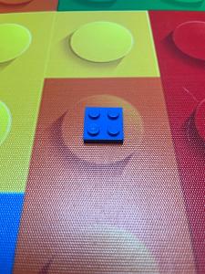 1x Lego plate 2x2 modra blue 3022