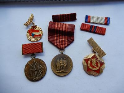 Konvolut medaile + stužky ČSSR