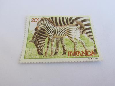 Známky Rwanda 1984, Zebry