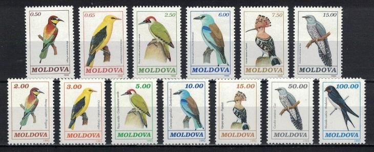 Moldavsko 1993 kompletní set "Birds (1993)"