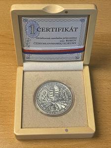 AG medaile 100 let čs. koruny 2019 -Originál Kremnica - jen 100 ks !!!