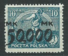 POLSKO - rok 1923, přetisk