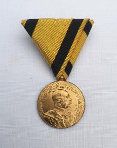 0708. R.U. Pamětní medaile ke 40. výročí panování F.J., stuha nová.