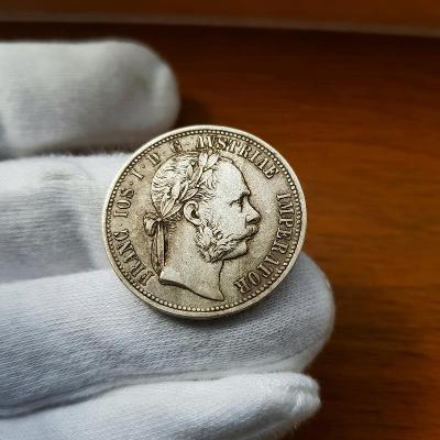 Stříbrný 1 zlatník 1875bz. Lepší ročník.