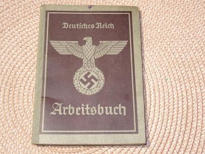 Německá pracovní knížka s orlicí  - Abeitsbuch - 1